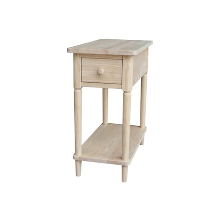 International Concepts Solid Wood Narrow Side Table, Unfinished OT-1222